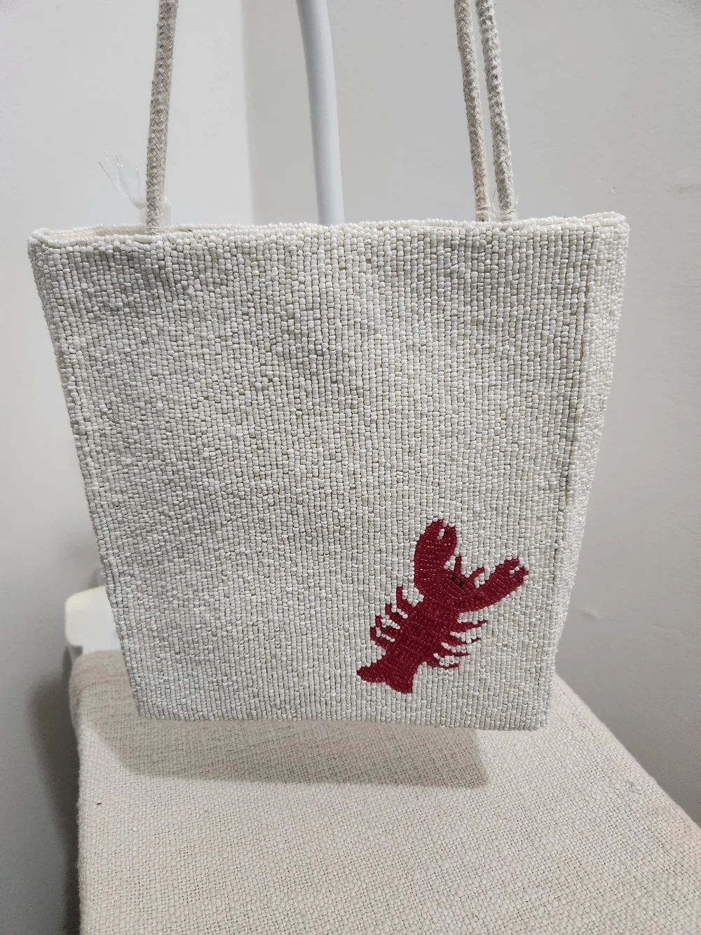 Embellished Cream Beaded Shoulder Bag! - Picture 4 of 8
